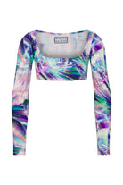 Ace Nayman-Linda Monogram Crop Top-3-milagron.live