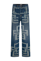 Ace Nayman-Sunny Unisex Monogram Jeans-Kot Pantolon-1-milagron.live