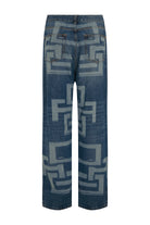 Ace Nayman-Sunny Unisex Monogram Jeans-Kot Pantolon-2-milagron.live