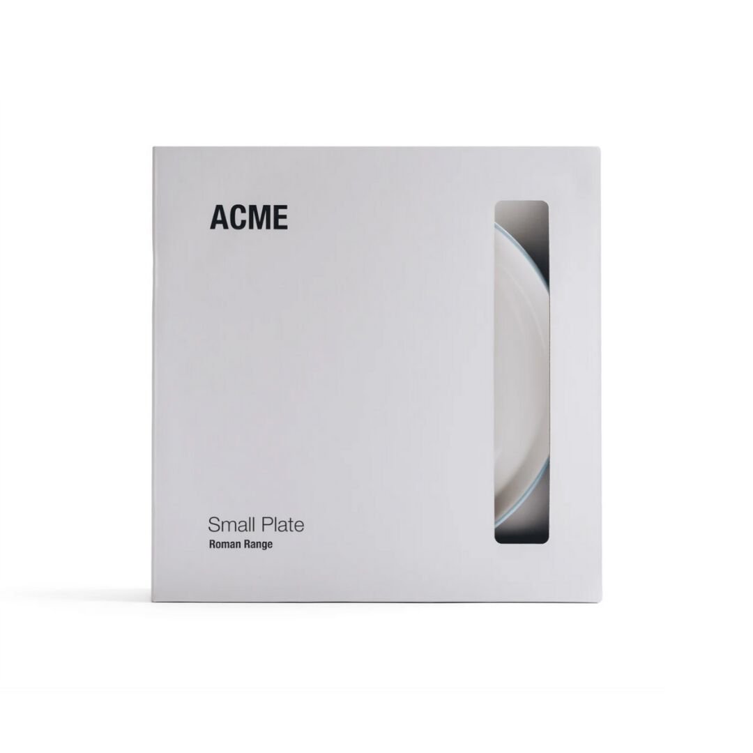 Acme Roman 4 Parça Beyaz-Mavi Küçük Tabak