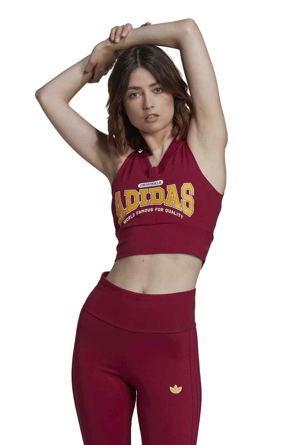 Adidas-Cropped Bodycon V Legbur-Spor Üstü-1-milagron.live