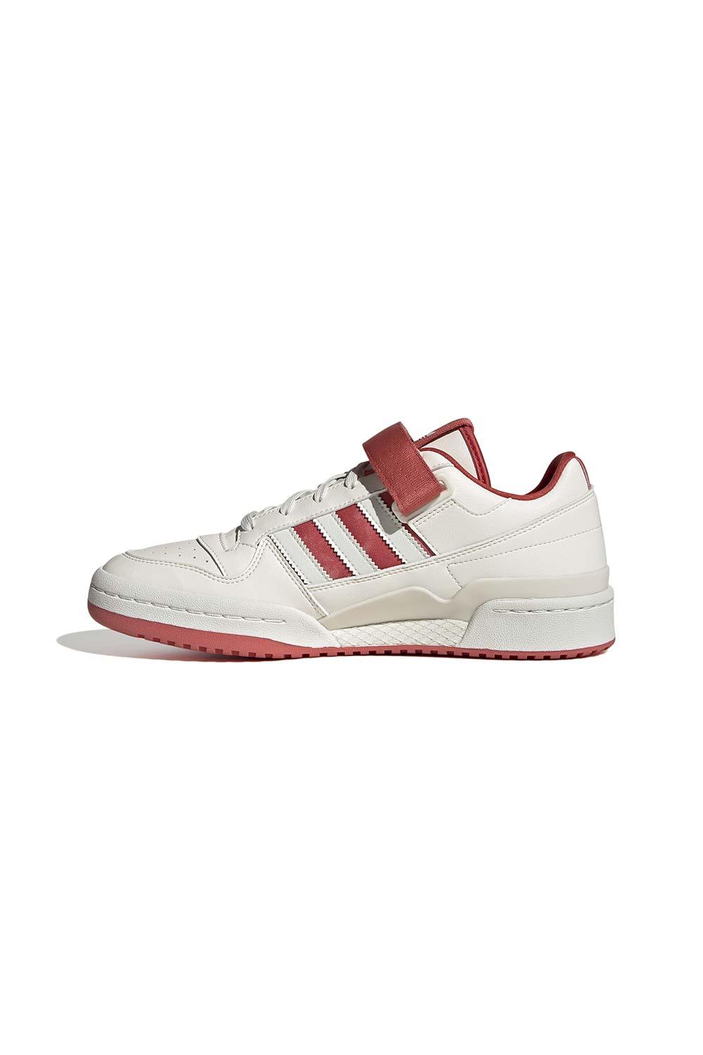Adidas-Forum Low Chalk White/Crew Red-Sneakers-4-milagron.live