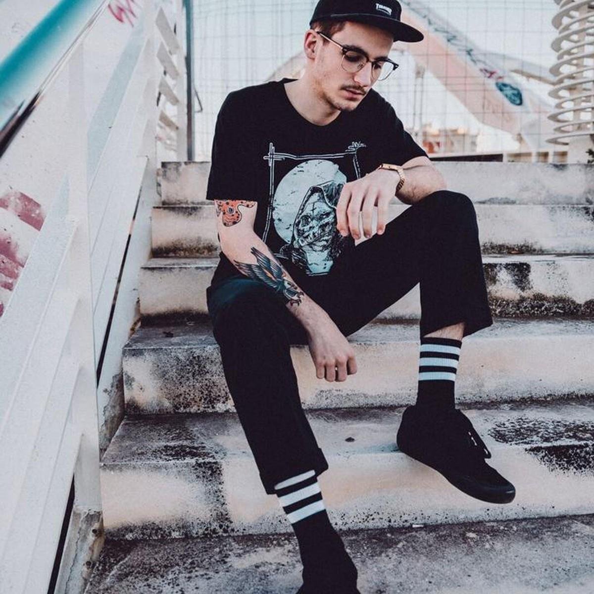 American Socks Back In Black I Mid High Unisex Çorap