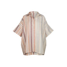 Ani Studio-Fern Oversized Striped Shirt Sand-Gömlek-1-milagron.live