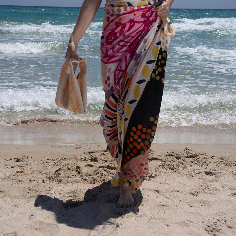 Ani Studio-Juniper Cotton Printed Pareo / Scarve-Pareo & Bandana-2-milagron.live