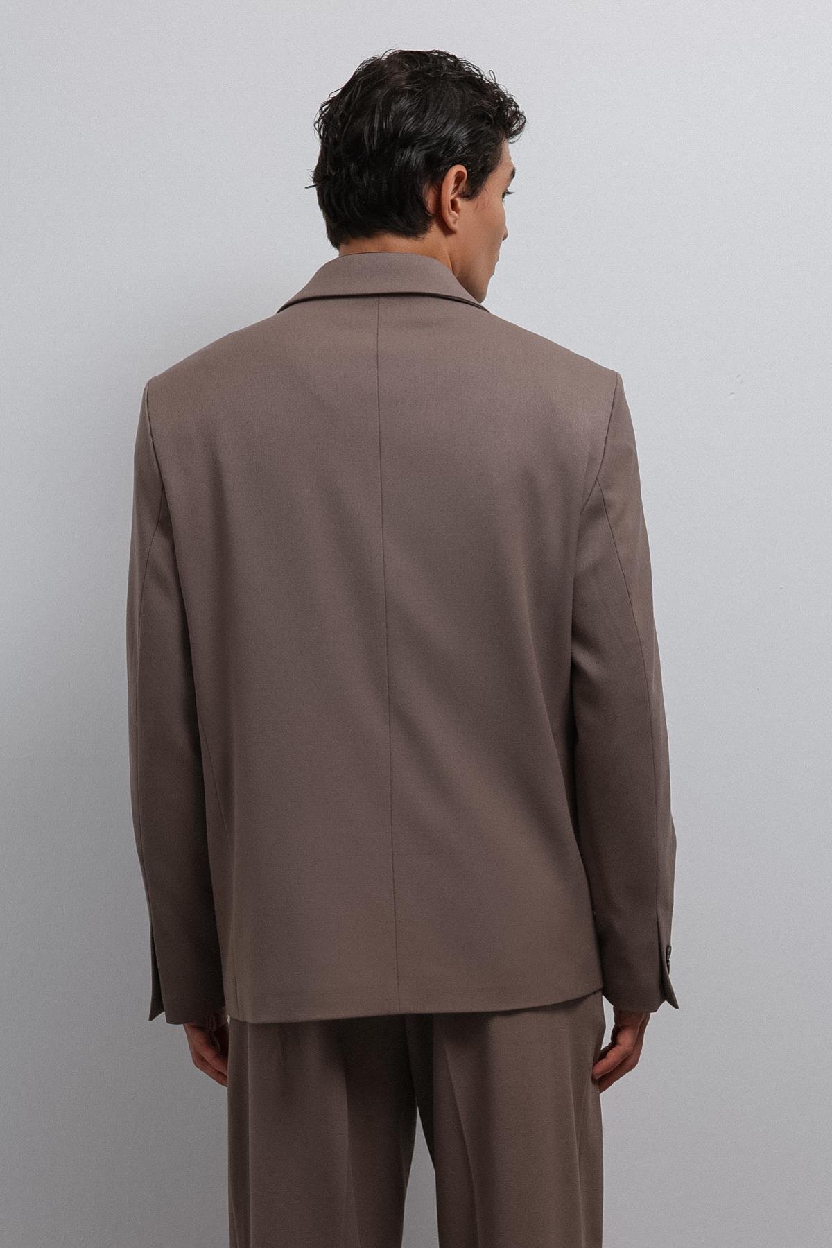 Antioch-Antioch Vizon Relax Fit Kruvaze Erkek Blazer Ceket-Blazer Ceket-5-milagron.live