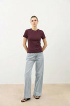 Antioch Bordo Kadın Basic T-Shirt