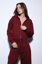 Antioch-Antioch Bordo Kapüşonlu Kadın Sweatshirt-Sweatshirt-2-milagron.live