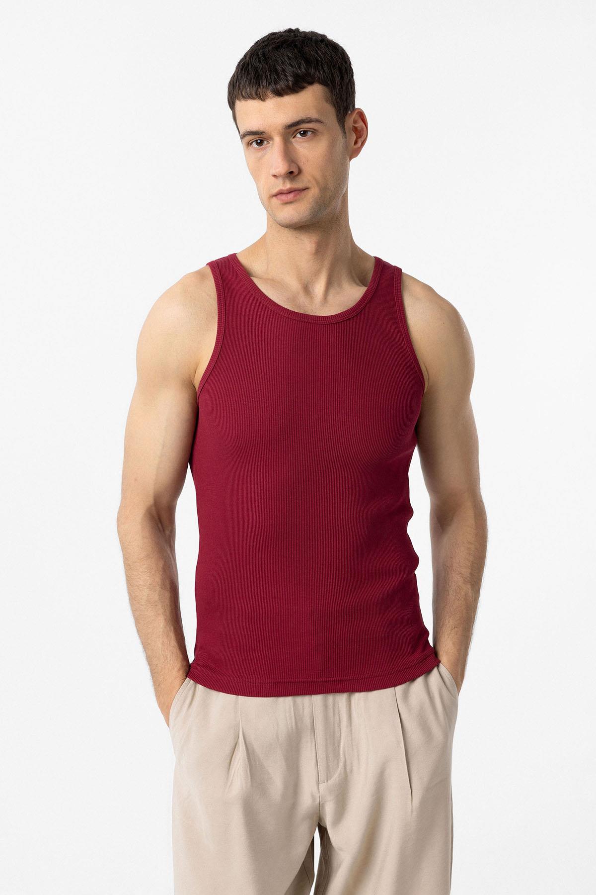 Antioch-Bordo Slim Fit Erkek Atlet-Atlet-1-milagron.live