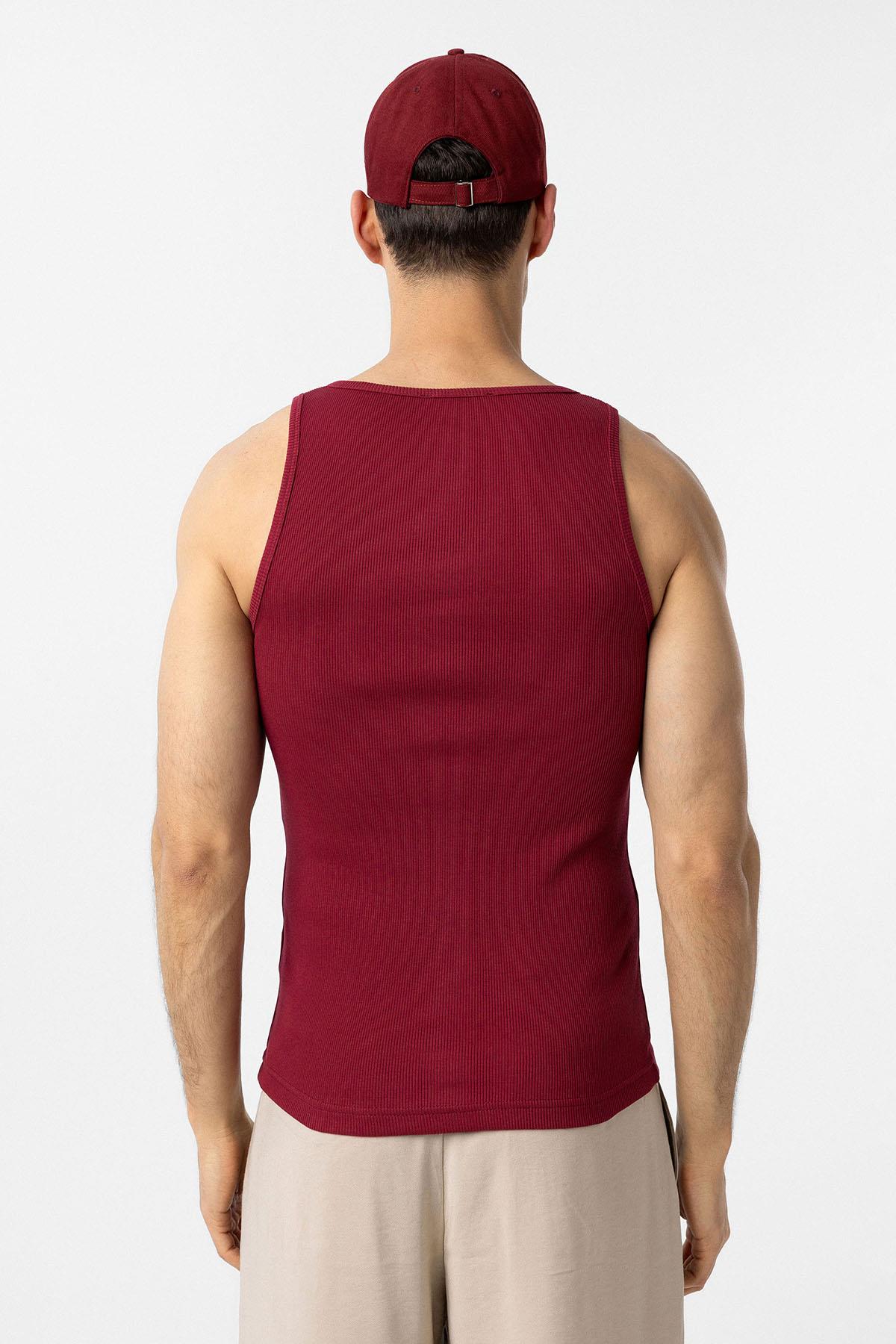 Antioch-Bordo Slim Fit Erkek Atlet-Atlet-5-milagron.live