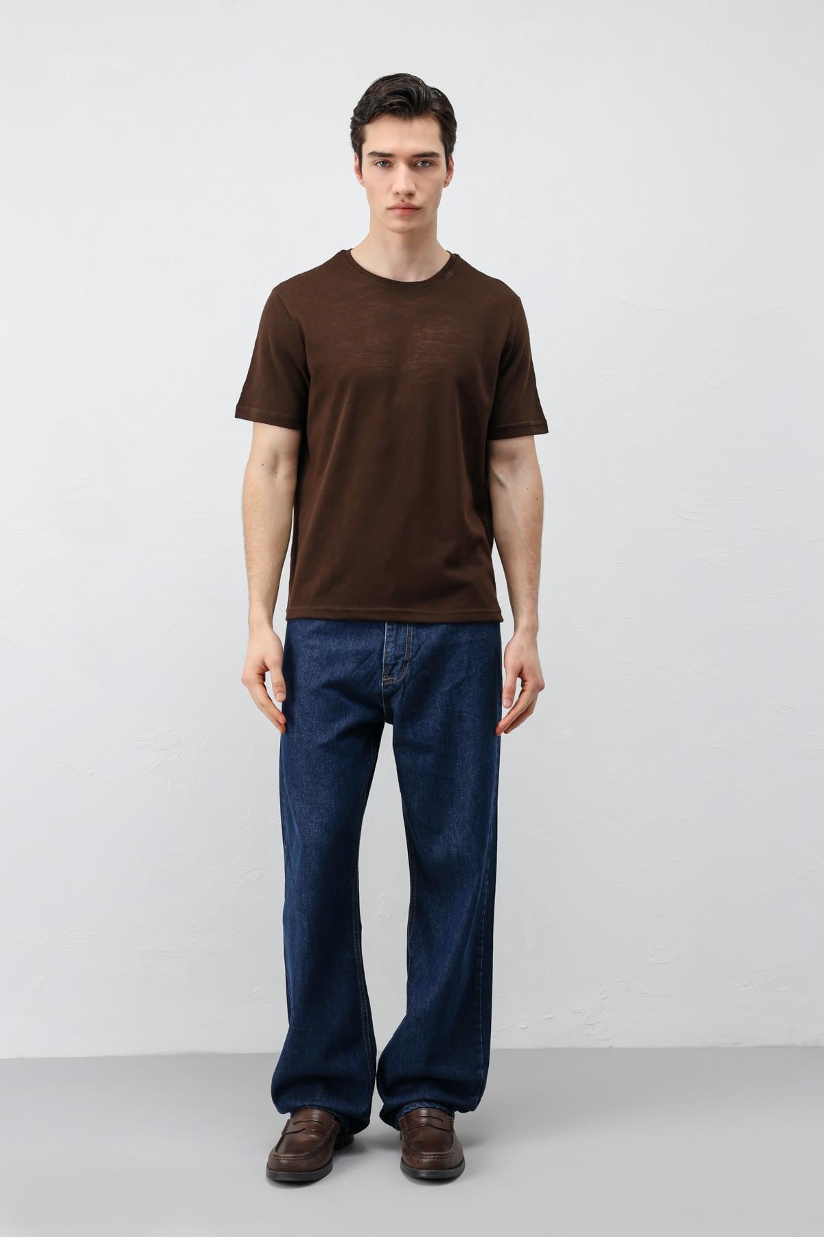 Antioch Kahve Basic Erkek T-Shirt