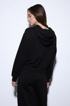 Antioch-Antioch Siyah Kapüşonlu Kadın Sweatshirt-Sweatshirt-5-milagron.live