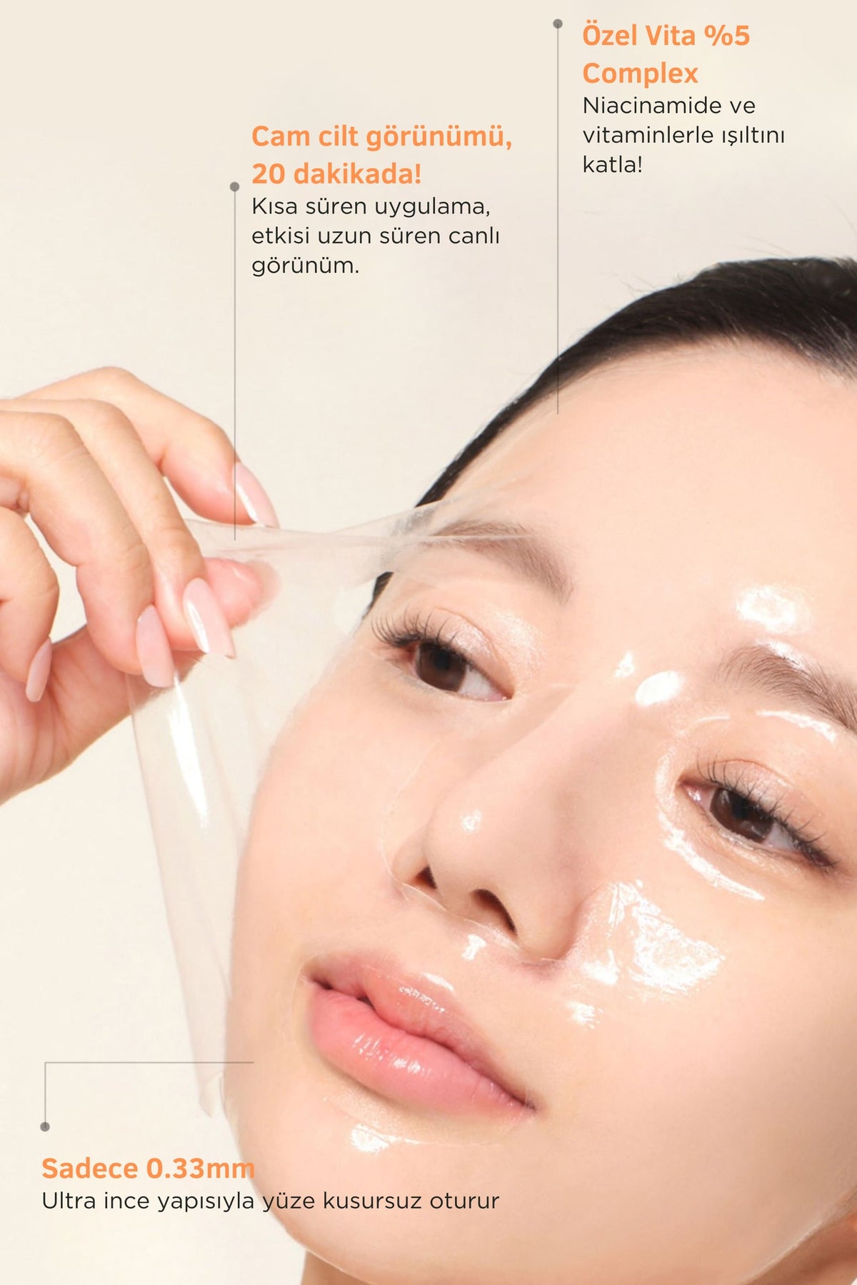 Ariul Expert Niacin Vita 5% Film Gel Mask 4 Adet - %5 Niasinamid Jel Formda Aydınlatıcı Kağıt Maske