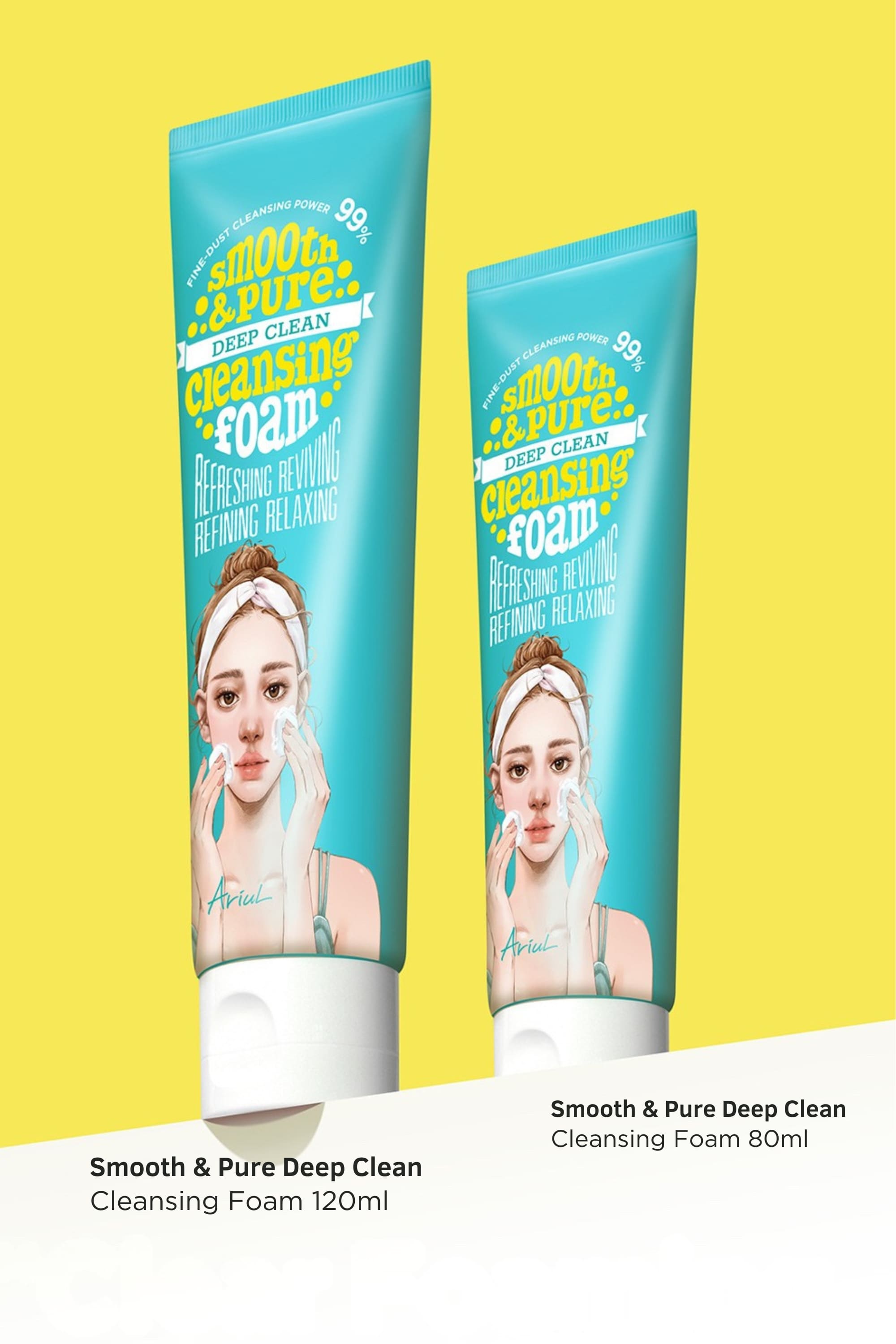 Ariul Smooth & Pure Deep Clean Cleansing Foam 120Ml - Bitki Özlü Arındırıcı Doğal Cilt Temizleme Köpüğü