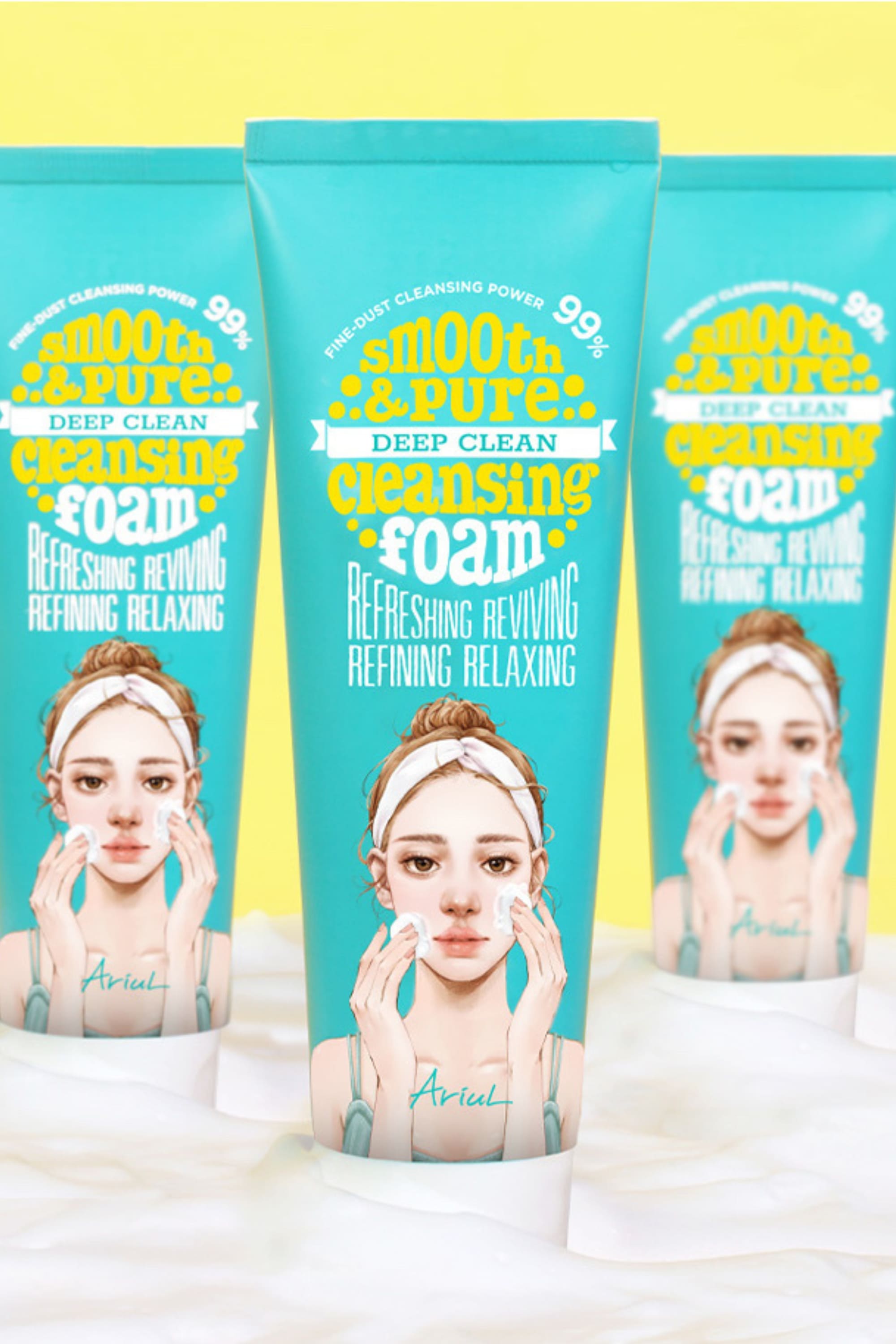 Ariul Smooth & Pure Deep Clean Cleansing Foam 120Ml - Bitki Özlü Arındırıcı Doğal Cilt Temizleme Köpüğü