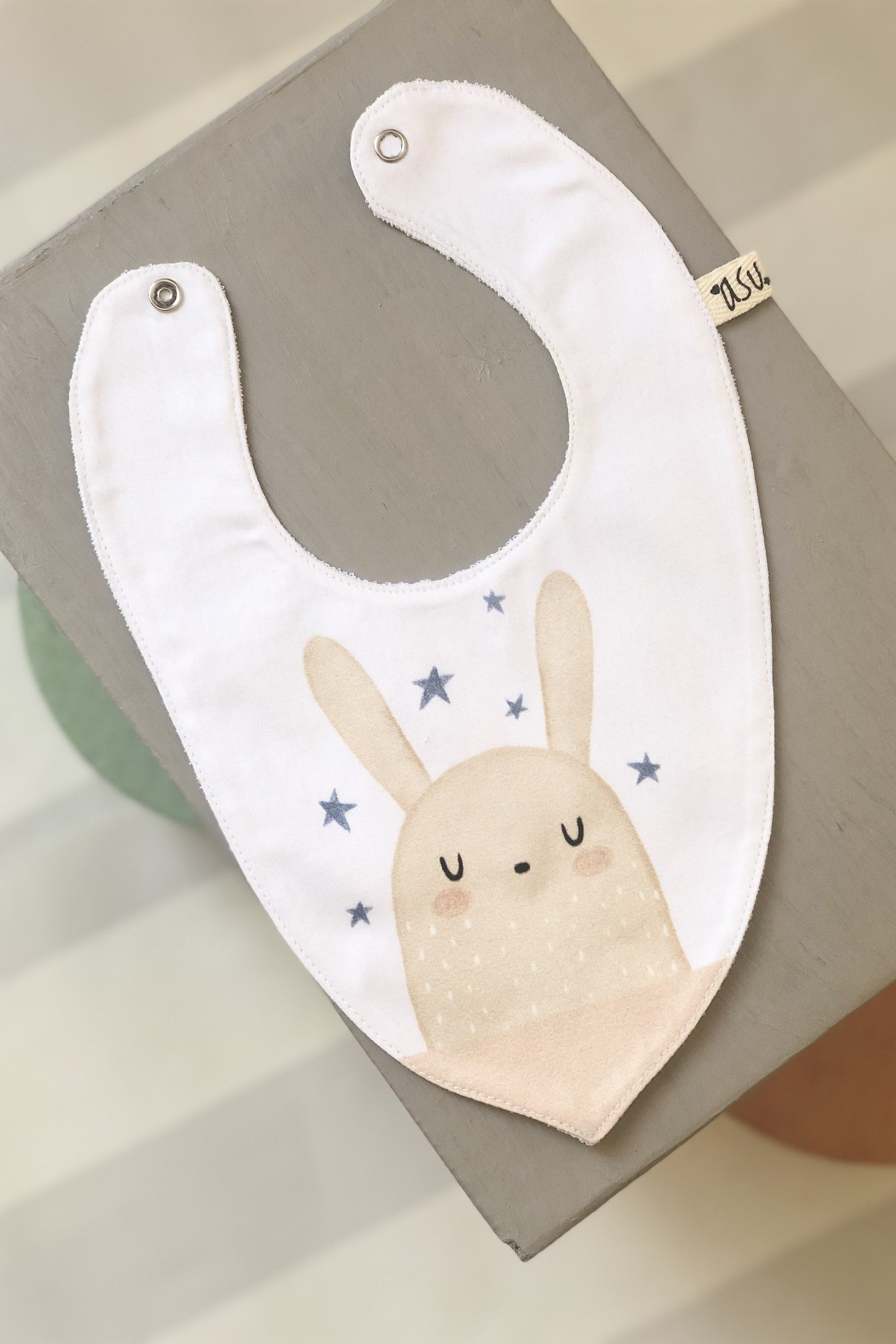 Asu Baby&Kids Pastel Mix&Match 3'Lü Organik Pamuk Önlük Rainbow-Dot-Sleepy