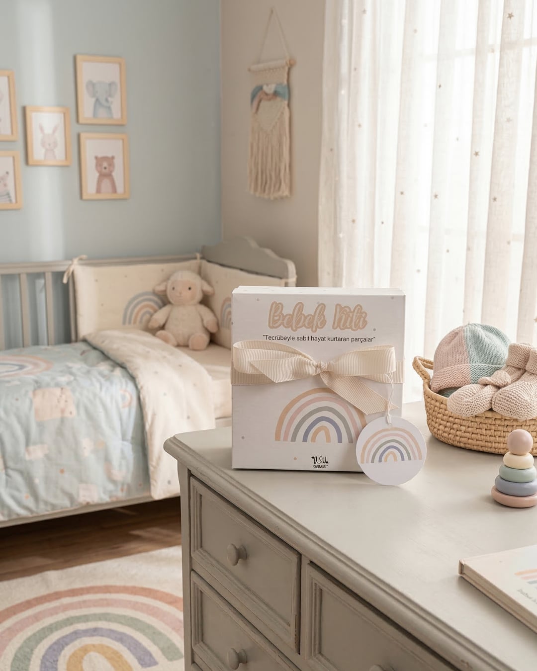 Asu Baby&Kids Pastel Rainbow Organik Pamuk Hediye Bebek Kiti
