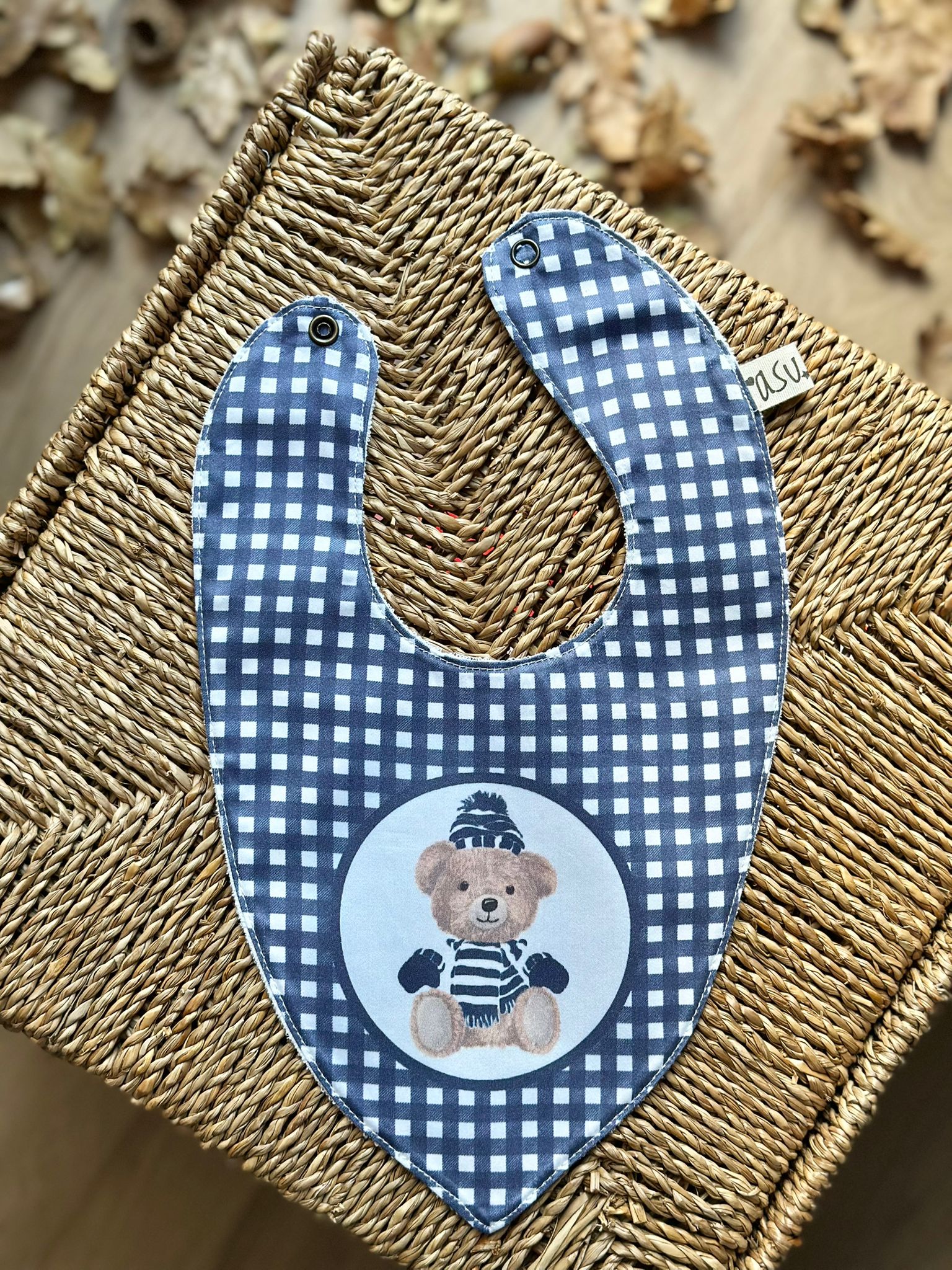 Vintage Bear Lacivert Organik Pamuk Hediye Bebek Kiti