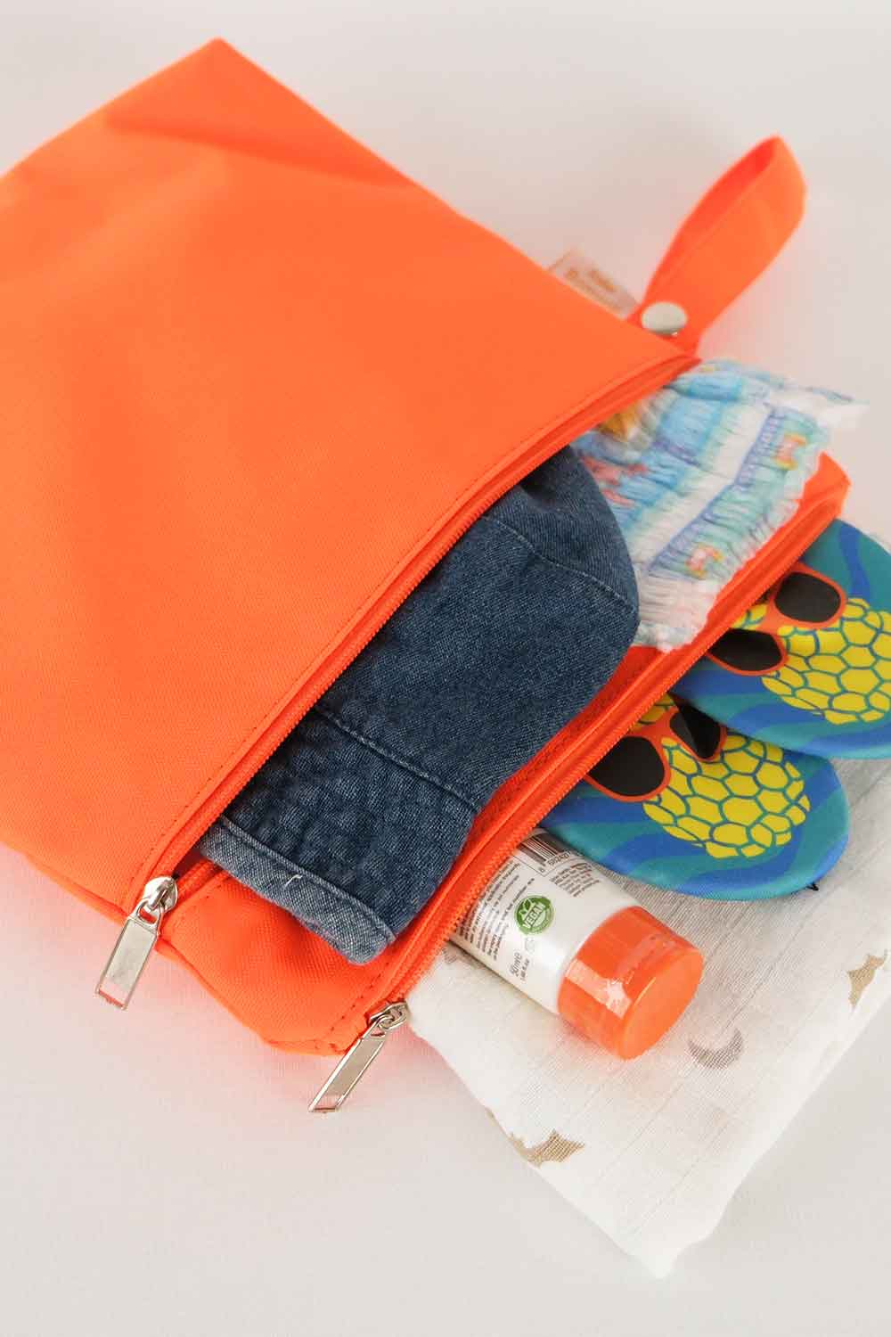 Atelier Bomonti-Mami Kids Wet&dry Su Geçirmez Islak Kuru Kirli Temiz Plaj Havuz Kreş Fonksiyonel Turuncu Çanta-Omuz Çantası-4-milagron.live