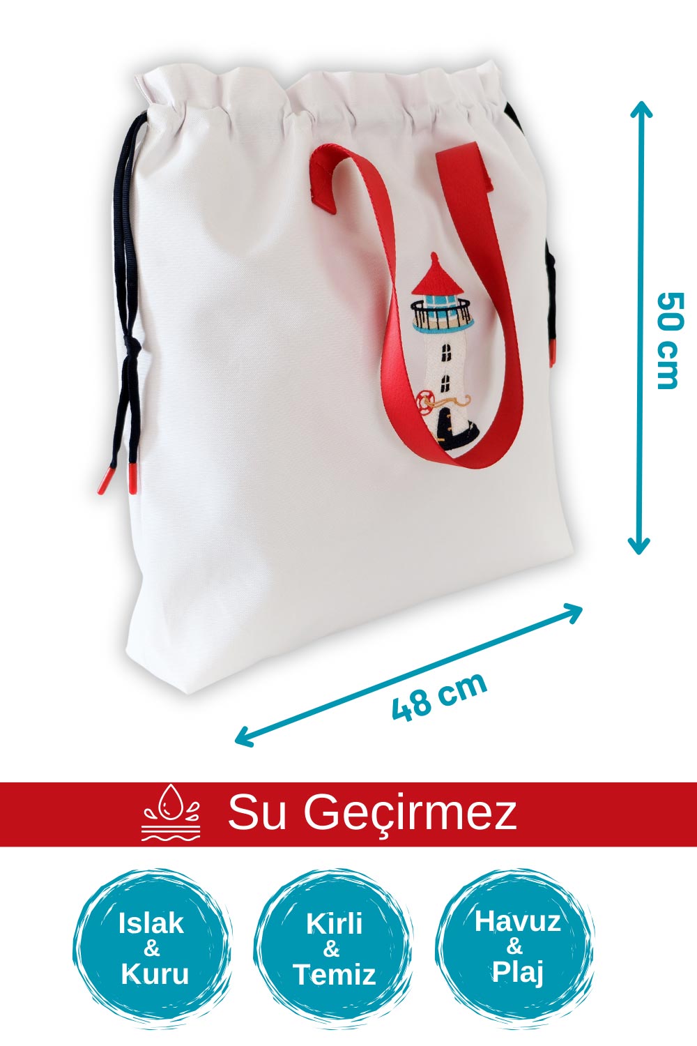 Atelier Bomonti-Marin Fener Desen Su Geçirmez Islak Kuru, Kirli Temiz,plaj Havuz Fonksiyonel Çanta-Omuz Çantası-2-milagron.live