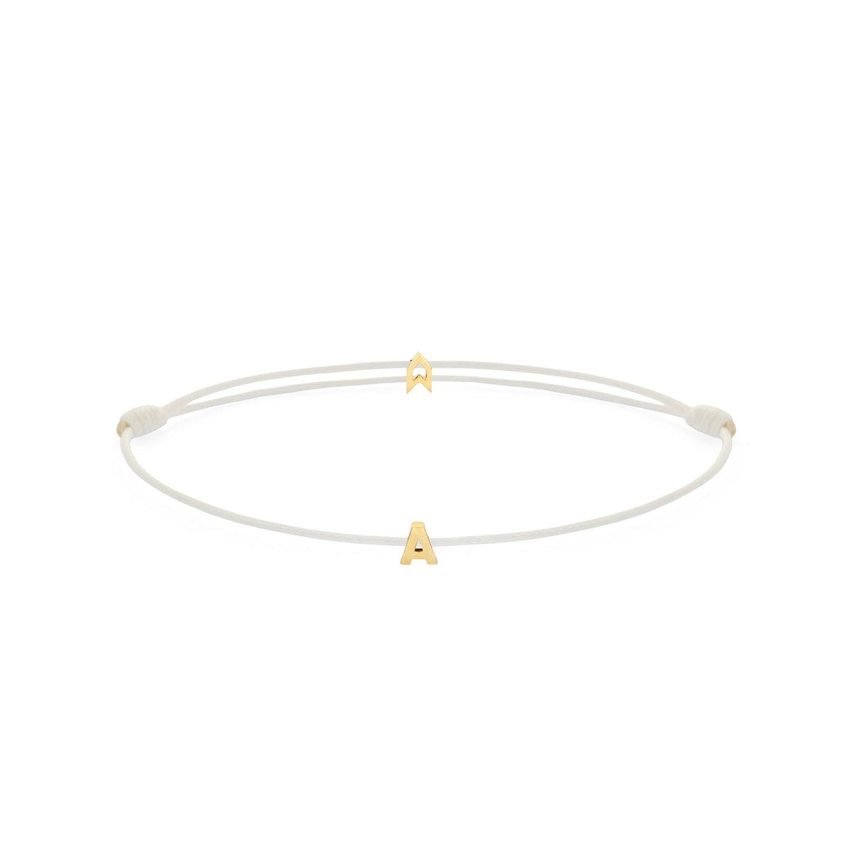 Alphabet White Chance Bracelet In Gold