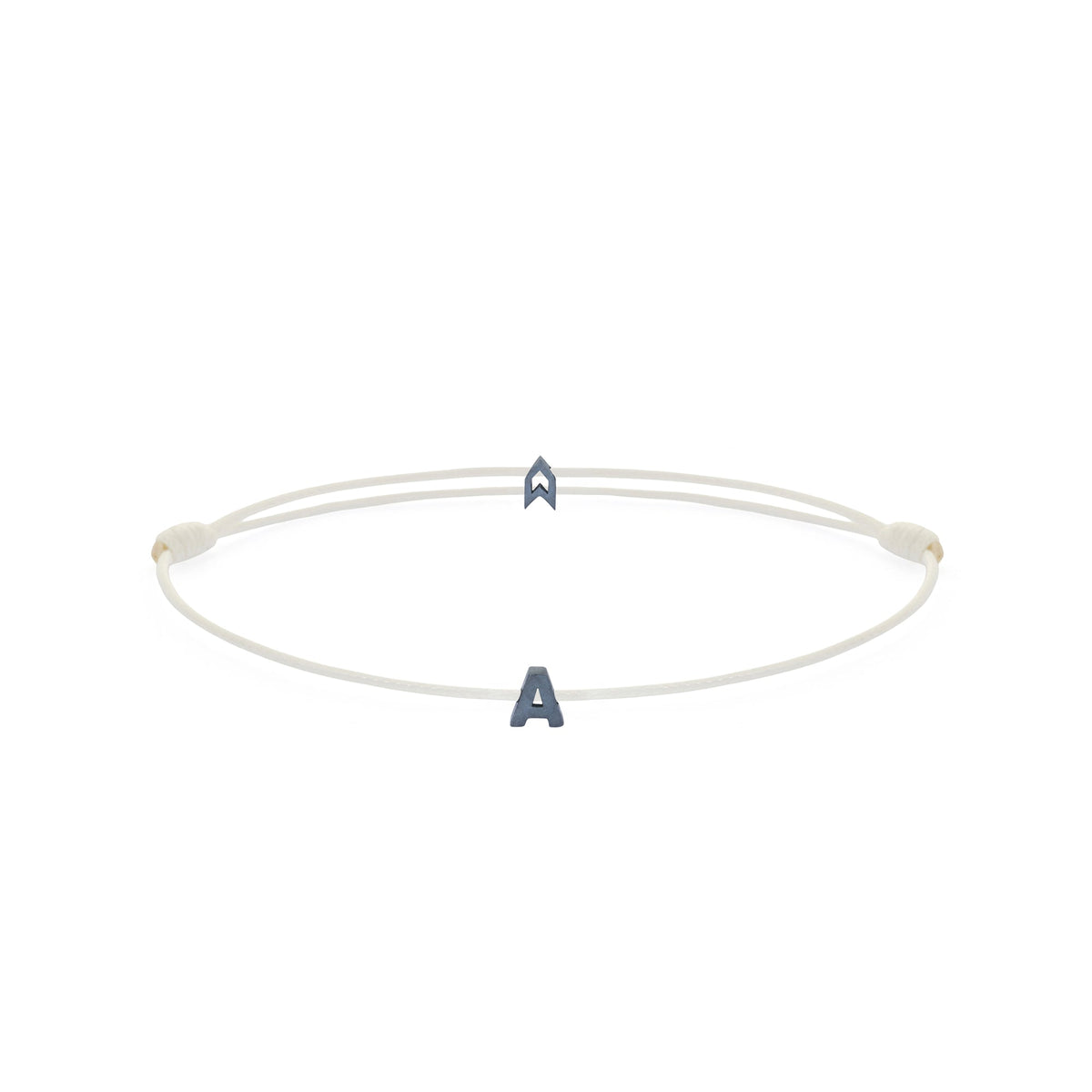 Alphabet White Chance Bracelet In Oxide