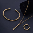 Mesh Bangle In Gold