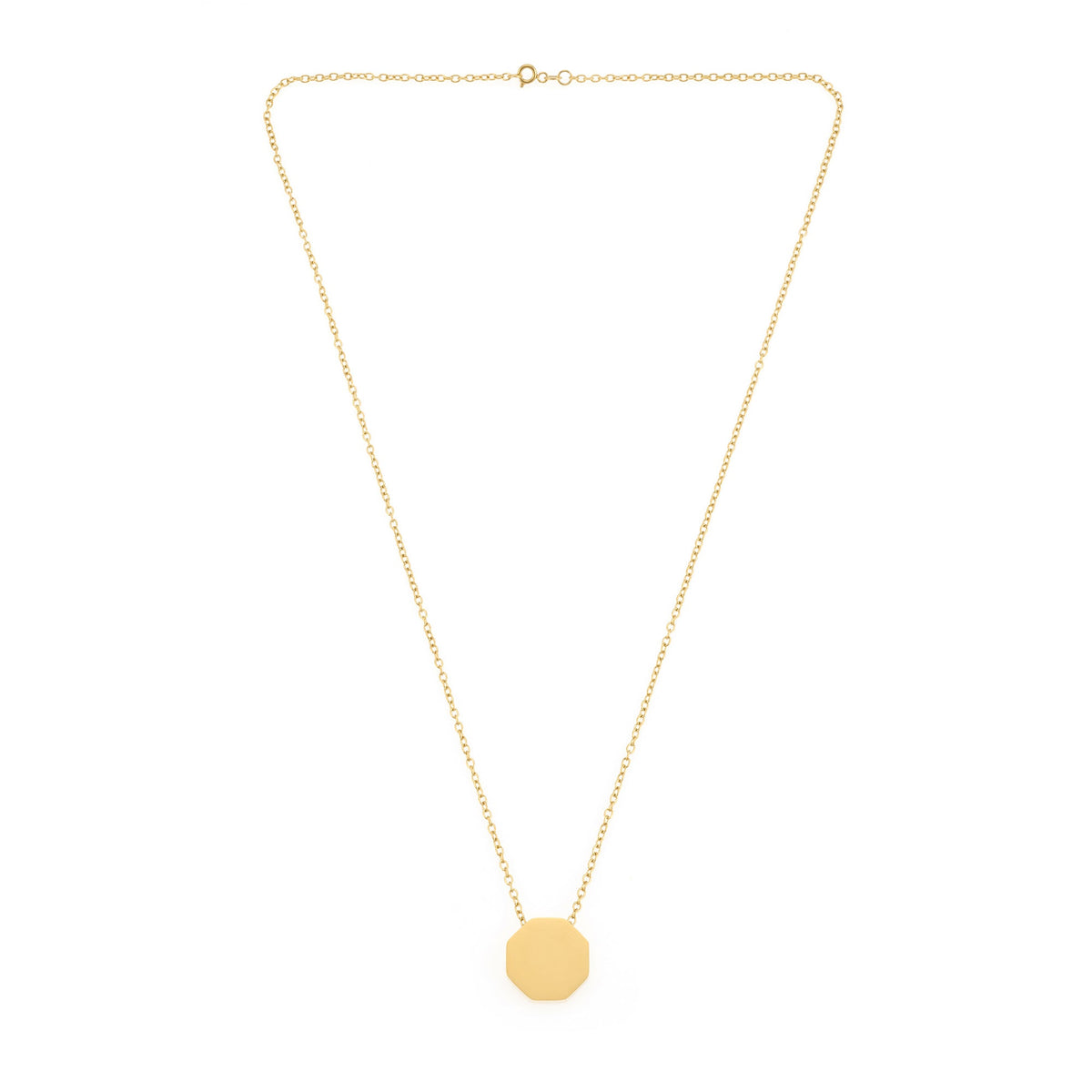Full Octagon Necklace In Gold