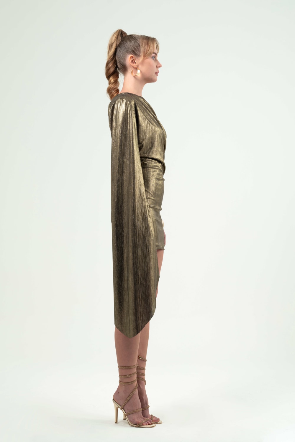 BÉLF-Aurora Gold Dress-Elbise-5-milagron.live