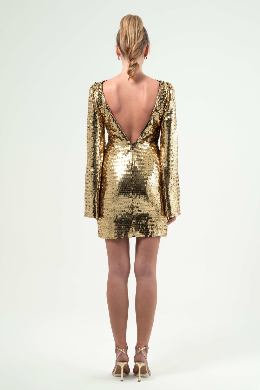 BÉLF-Nova Gold Dress-Elbise-4-milagron.live