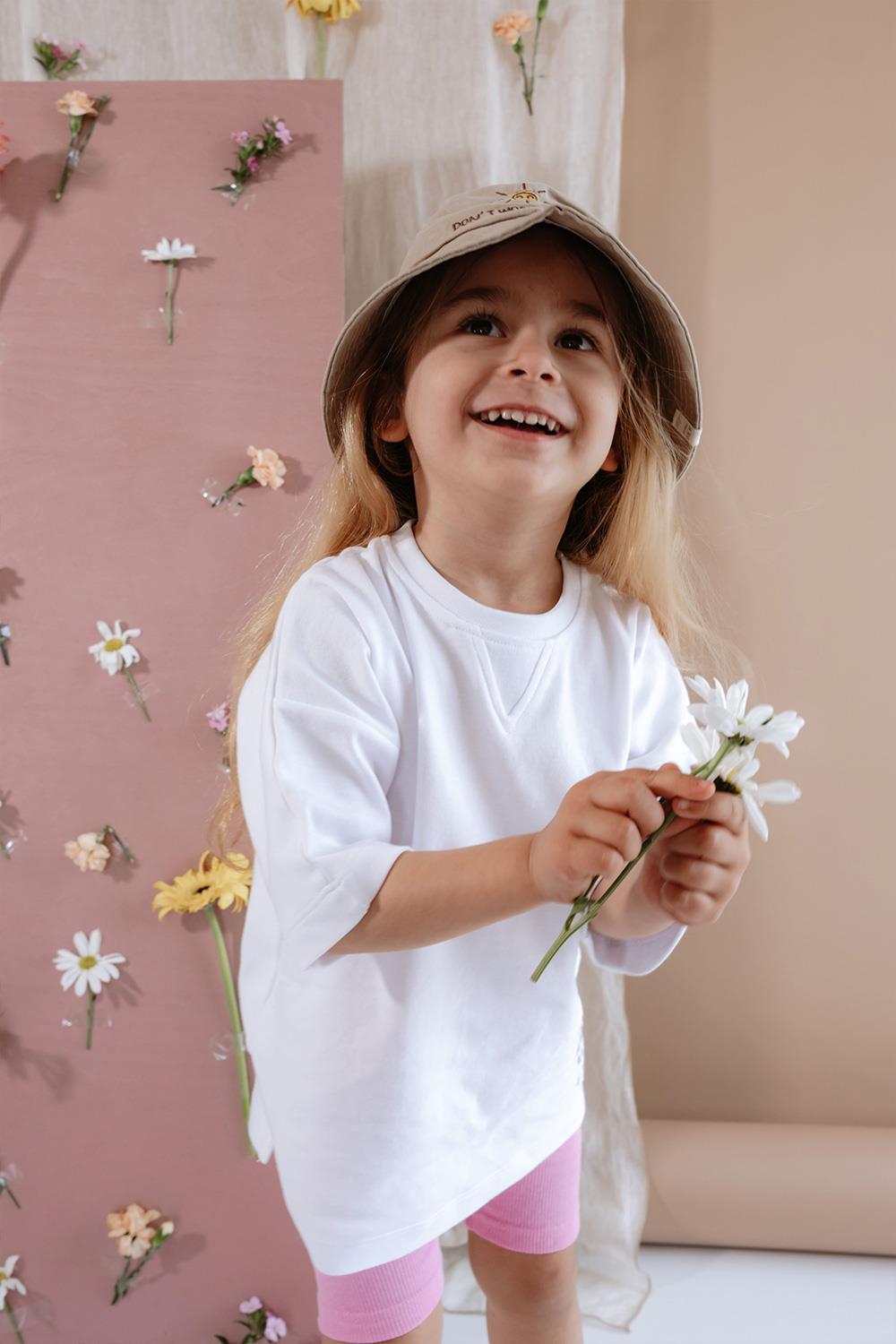 Babybek-Premium Oversize Unisex Çocuk Beyaz T Shirt-T-Shirts-5-milagron.live