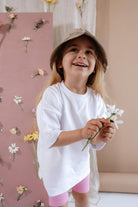 Babybek-Premium Oversize Unisex Çocuk Beyaz T Shirt-T-Shirts-5-milagron.live
