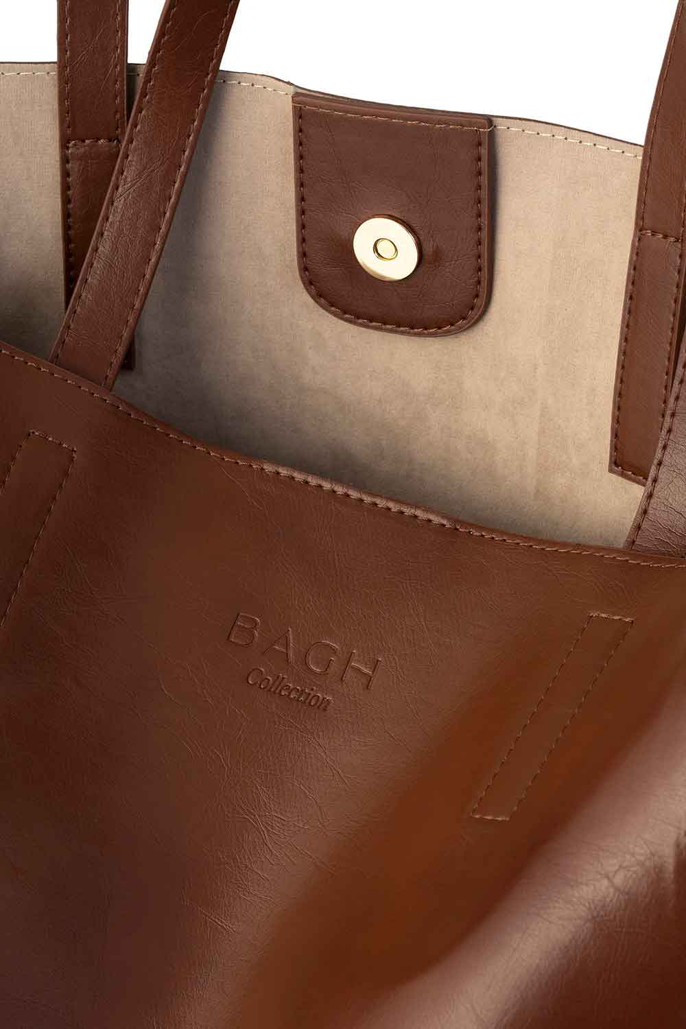 Bagh Collection-Olive Leather Handbag Brown-Omuz Çantası-4-milagron.live