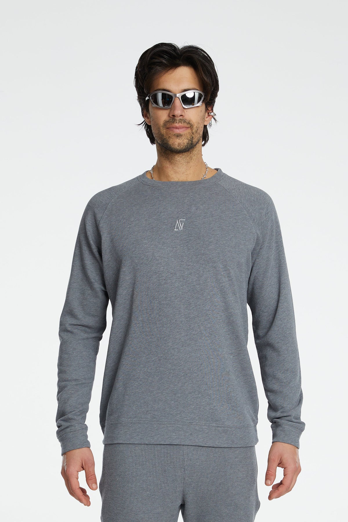 Bisiklet Yaka Sweatshirt - Gri