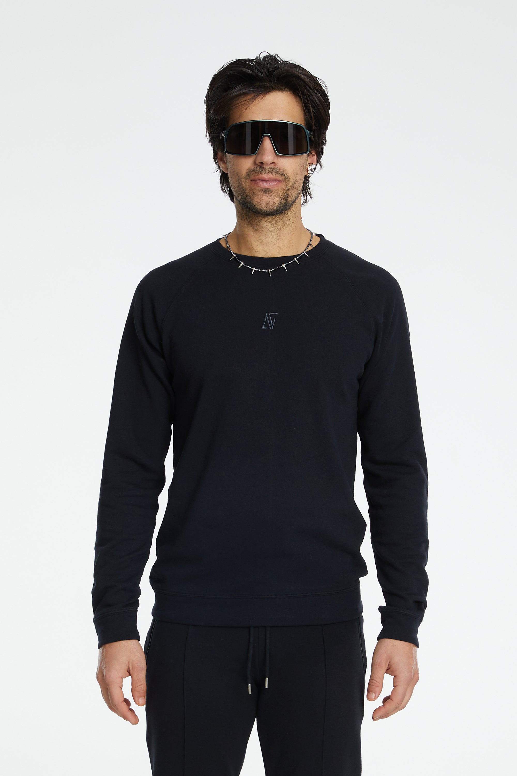 Bisiklet Yaka Sweatshirt - Siyah
