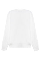 Kırık Beyaz Paraguay Nakışlı Yuvarlak Yaka Sweatshirt