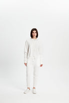 Waffle Sweatshirt - Beyaz
