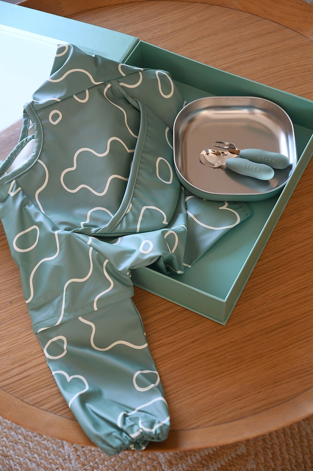 Beaba İLk Yemek Setim Çelik, Sage Green