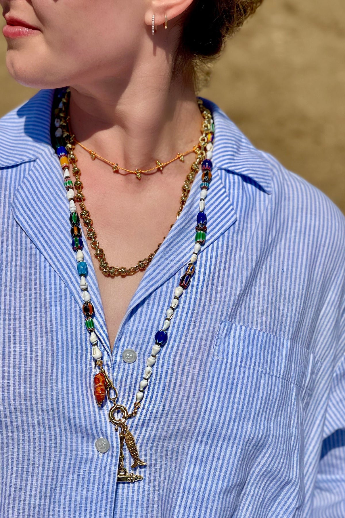 Berrin Özkan-Boho Tide Seashell Long Necklace-Kolye-2-milagron.live