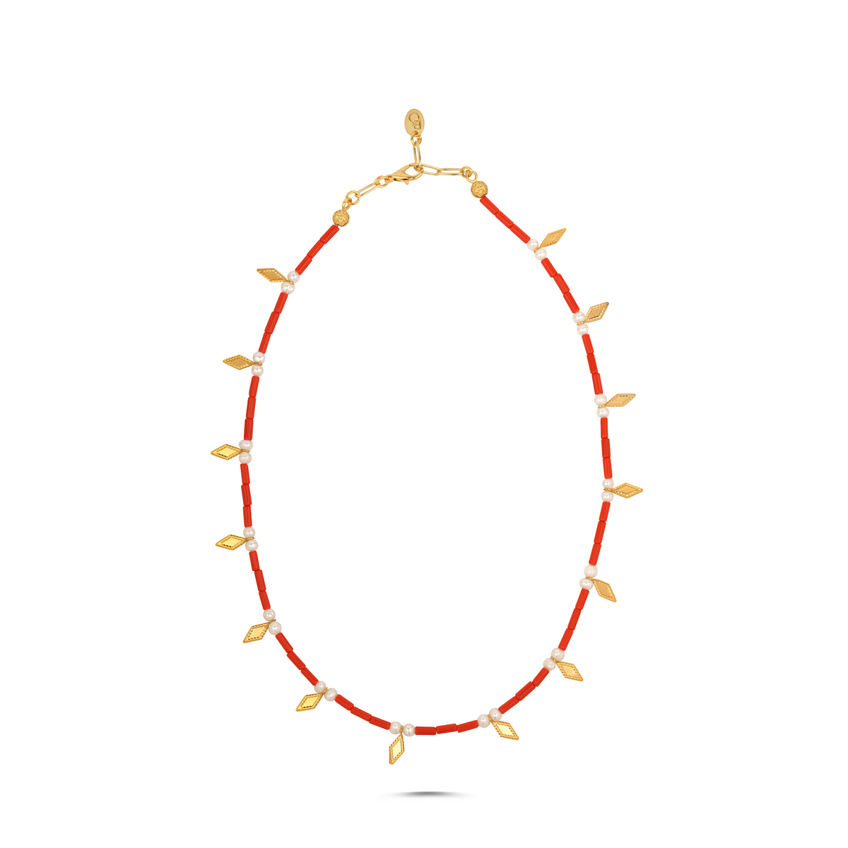 Greco Sunset Coral Pearl Necklace