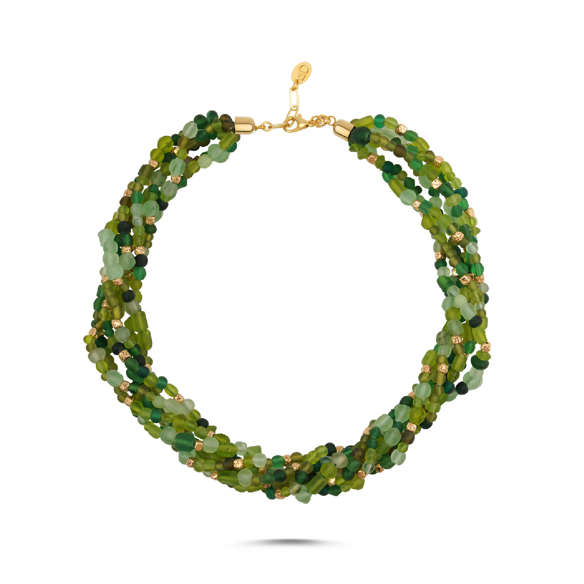 Gypset Palm Green Natural Stone Necklace