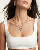 Lucky Turquoise Evil Eye Layered Necklace
