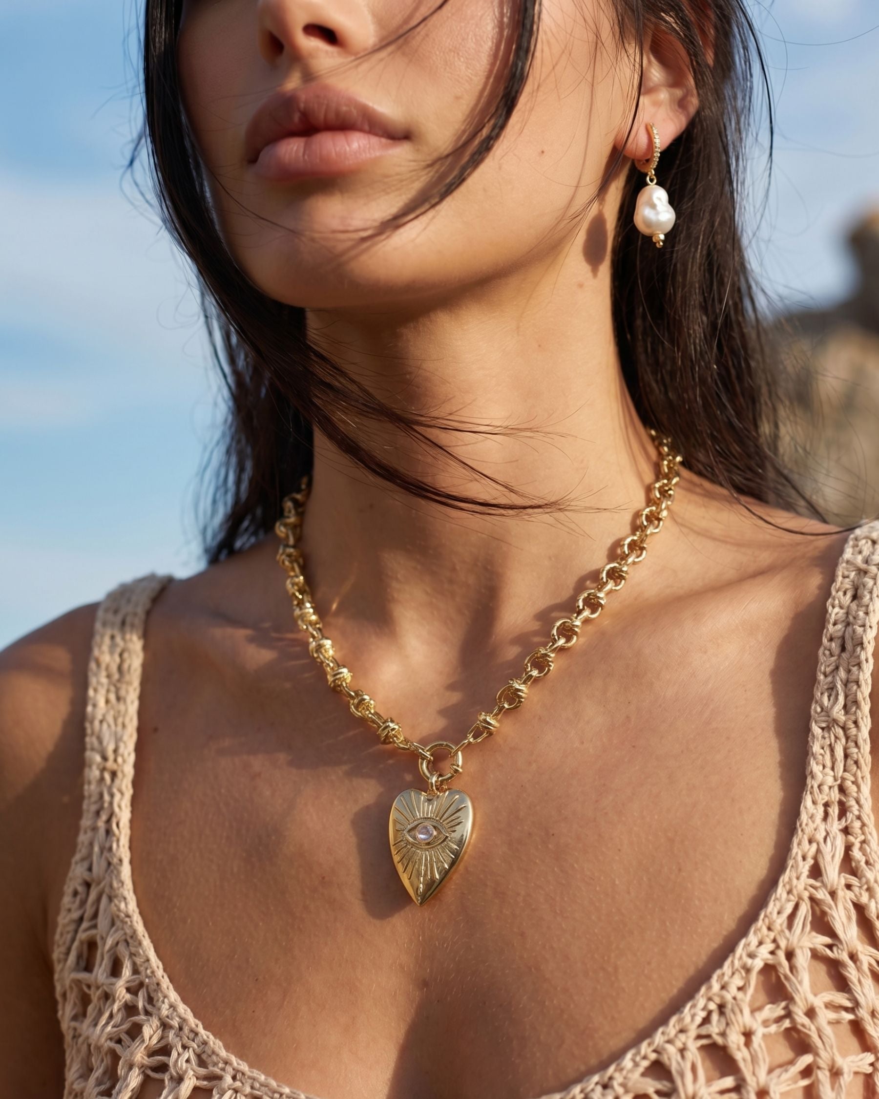 Sacred Love Heart Chain Necklace