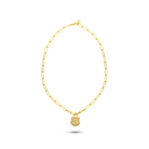 Berrin özkan-Golden Lock Necklace-Necklaces-1-milagron.live