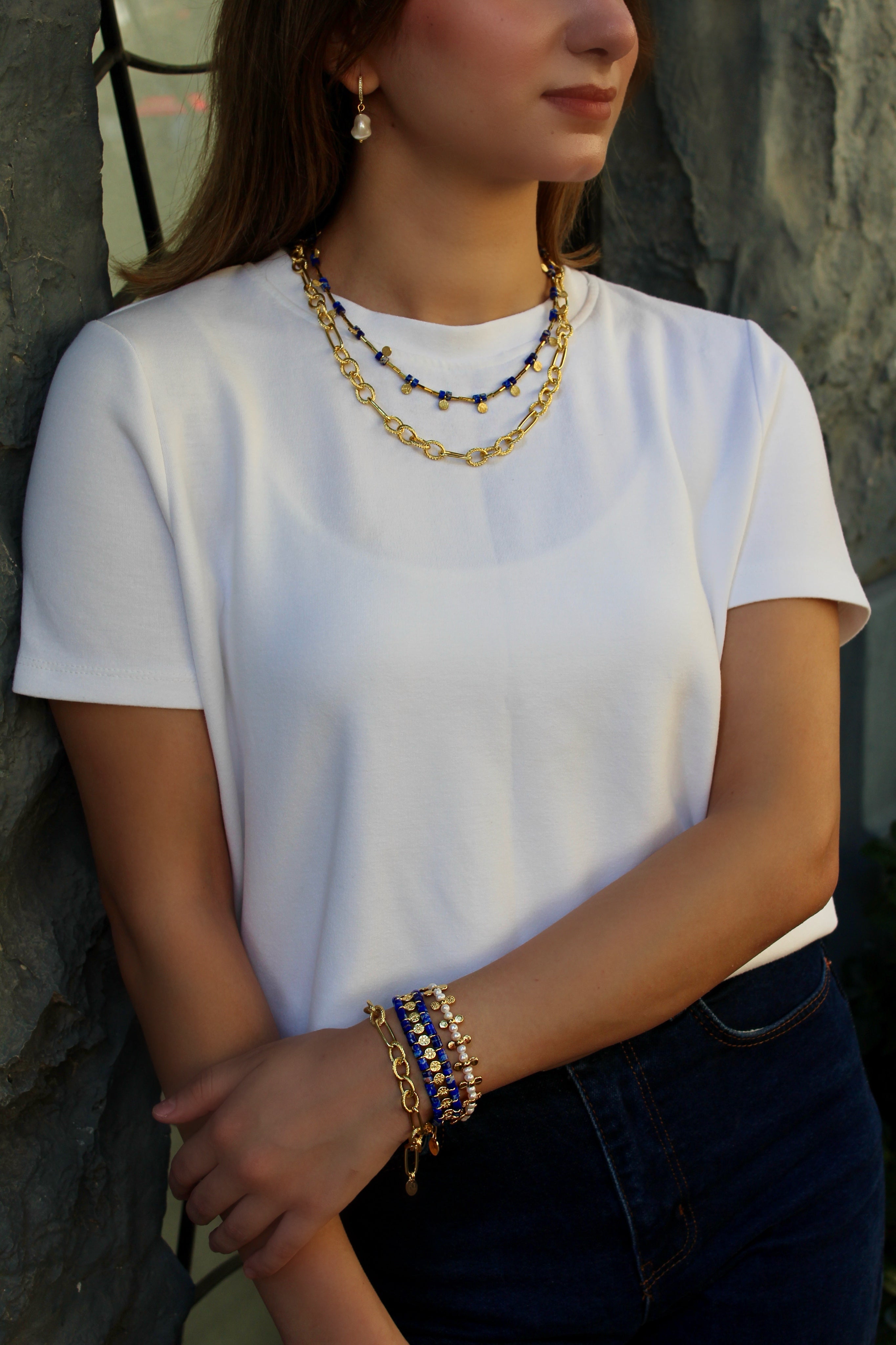 Berrin özkan-Greco Lapis Necklace-Necklaces-2-milagron.live