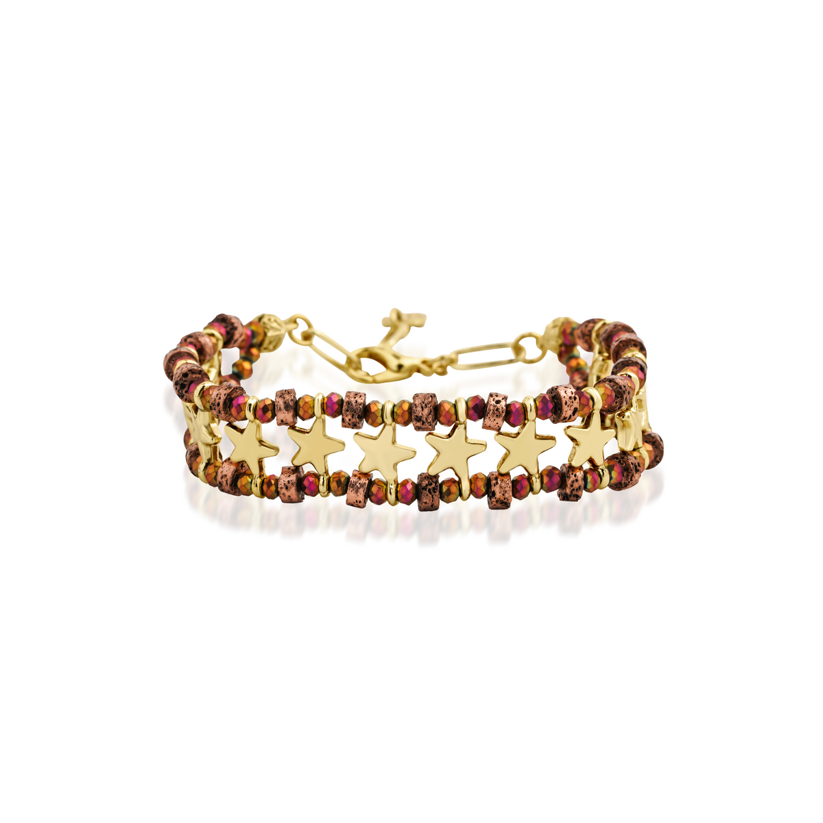 Berrin özkan-Mocha Glow Star Bracelet-Bracelet-1-milagron.live