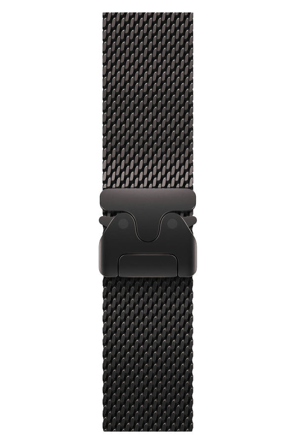 Apple Watch Ultra Uyumlu Kalın Örgü Milano Loop Kordon, Siyah