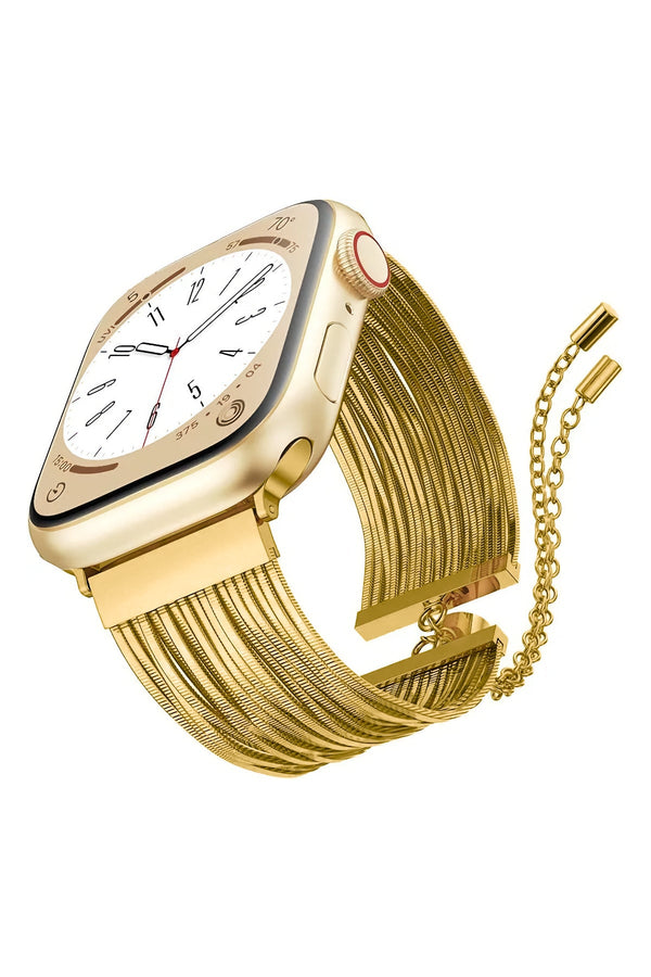 Apple Watch Uyumlu Tassel Chain Kordon, Gold