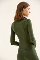 Birdiejay-Birdiesmooth Icon Mode Cropped Pilates Jacket Koyu Zeyti̇n Yeşi̇li̇ Crop Pilates Ceketi-Ceketler-3-milagron.live