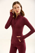 Birdiejay-Birdiesmooth Statement Half Zip Bordo Yarim Fermuarli üst-2-milagron.live